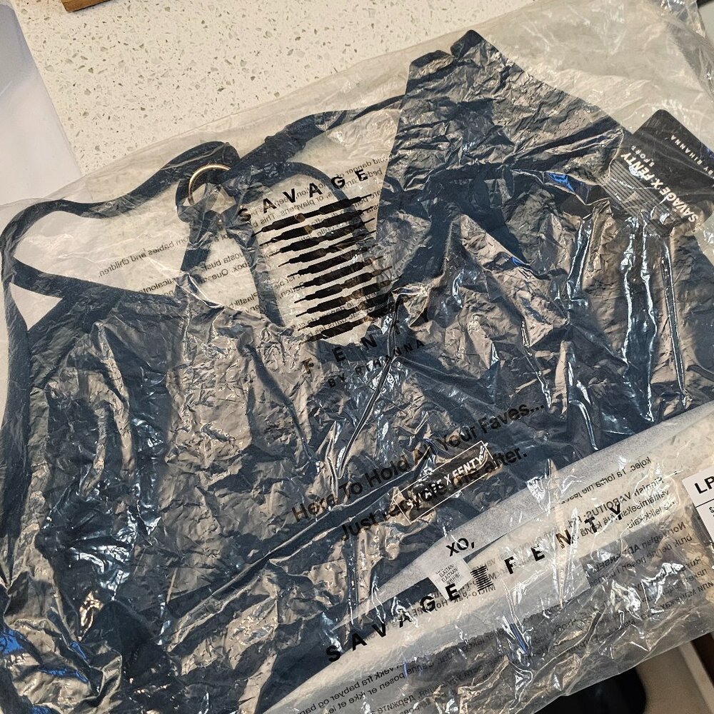 Savage x fenty low impact deep teal sports bra